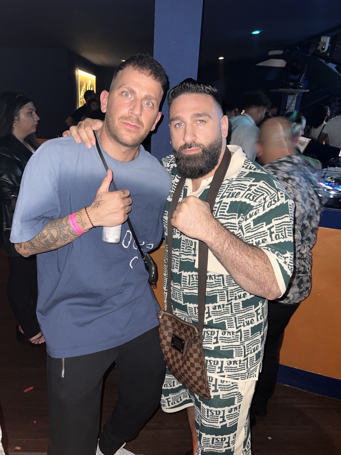 DJ AND-J with a fellow artist