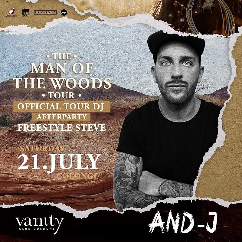 Freestyle Steve tour afterparty flyer with DJ AND-J