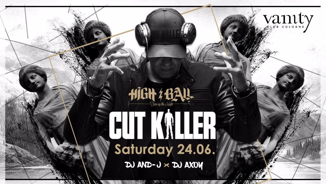 DJ Cut Killer event flyer with DJ AND-J at Vanity
