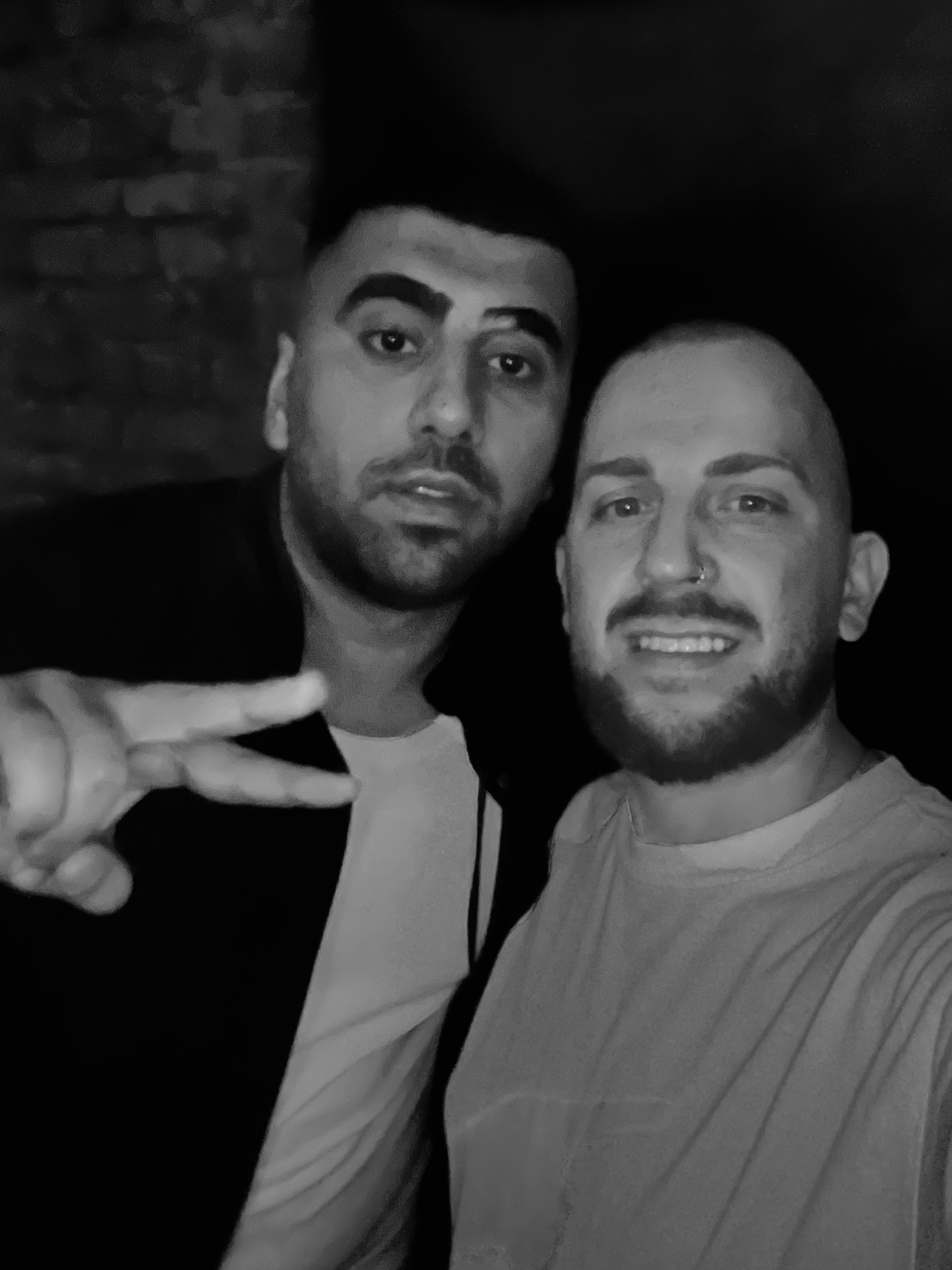 DJ AND-J with a fellow artist