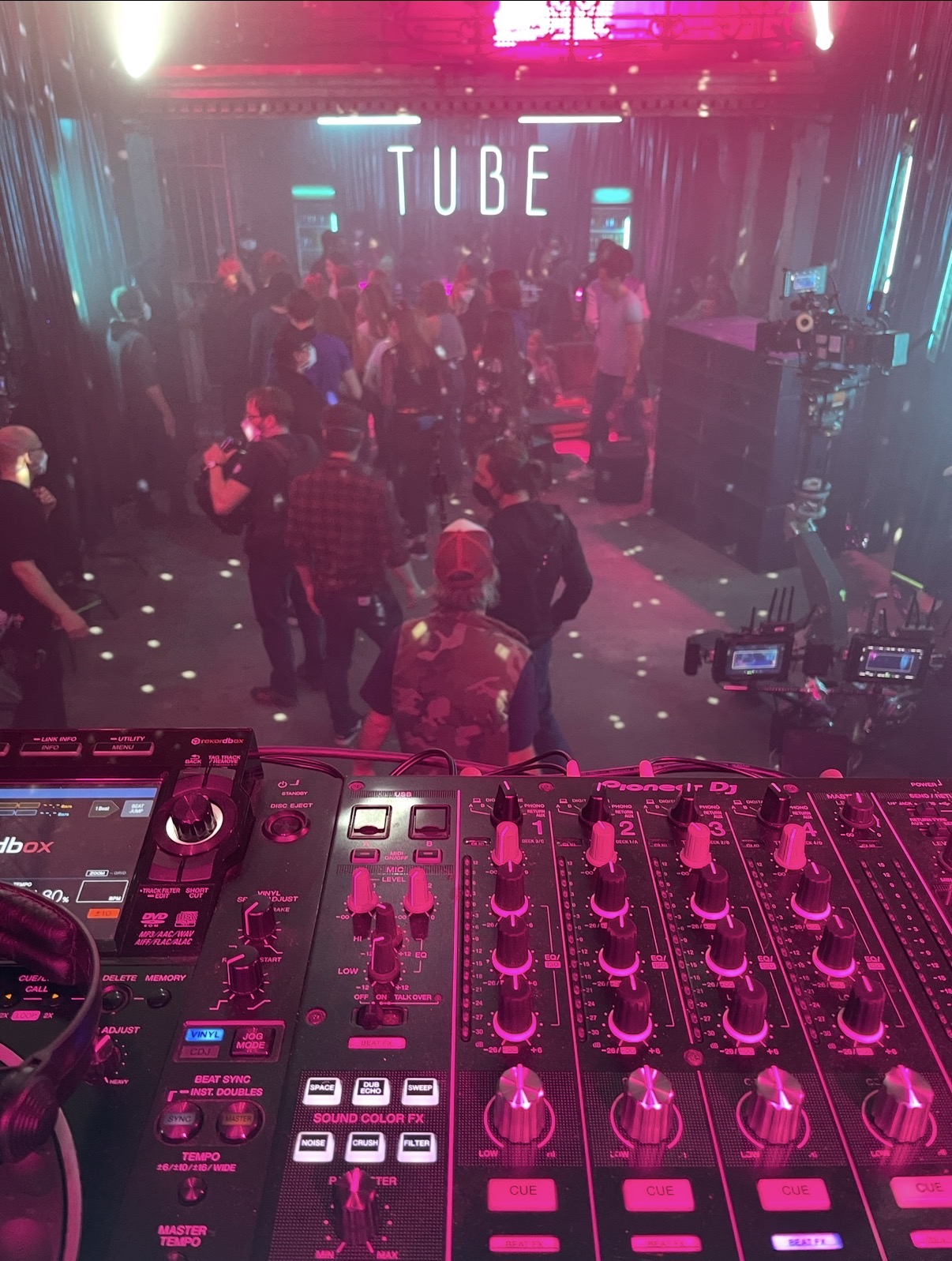 View from a DJ booth