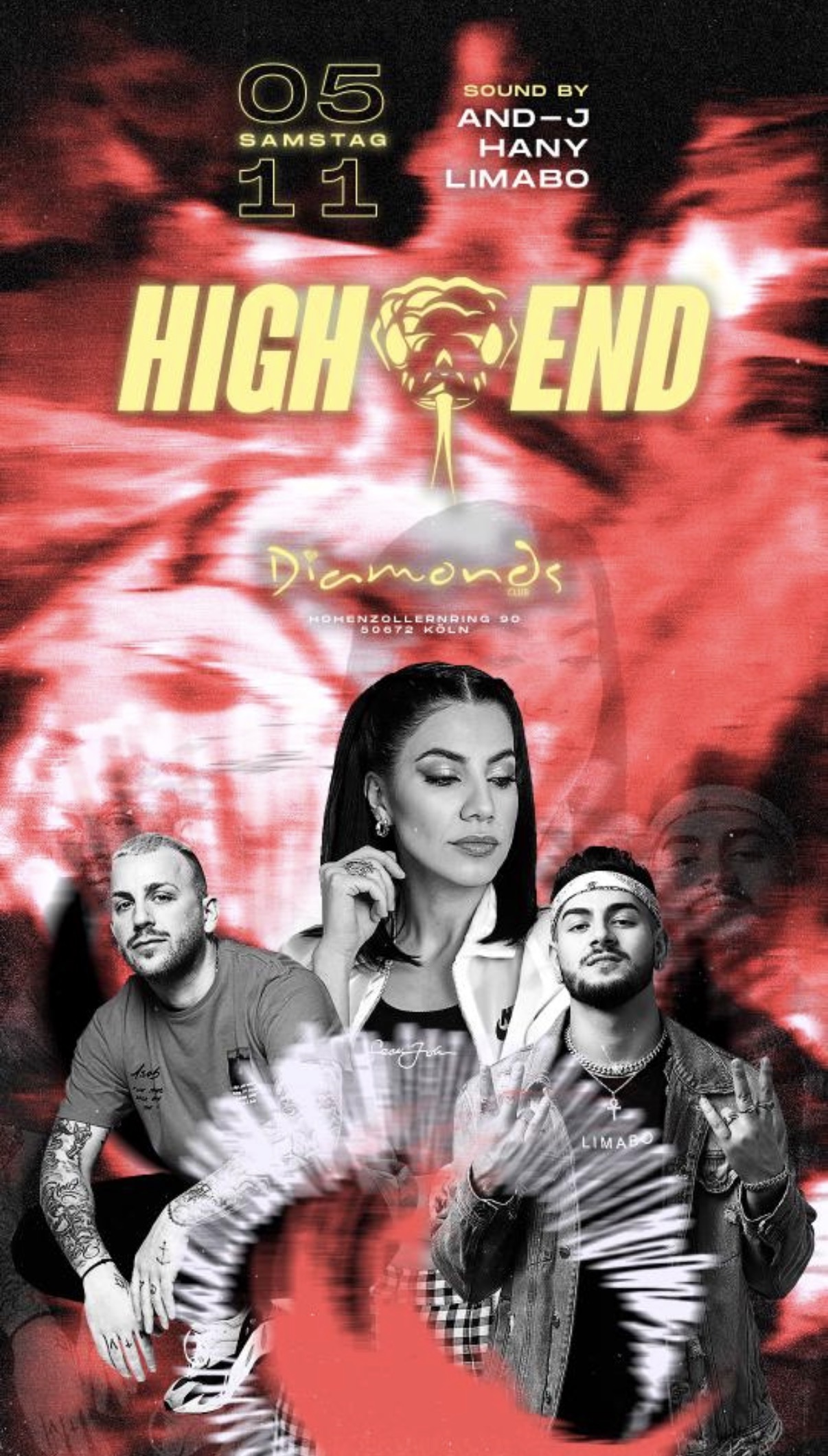 High End · Diamonds event flyer