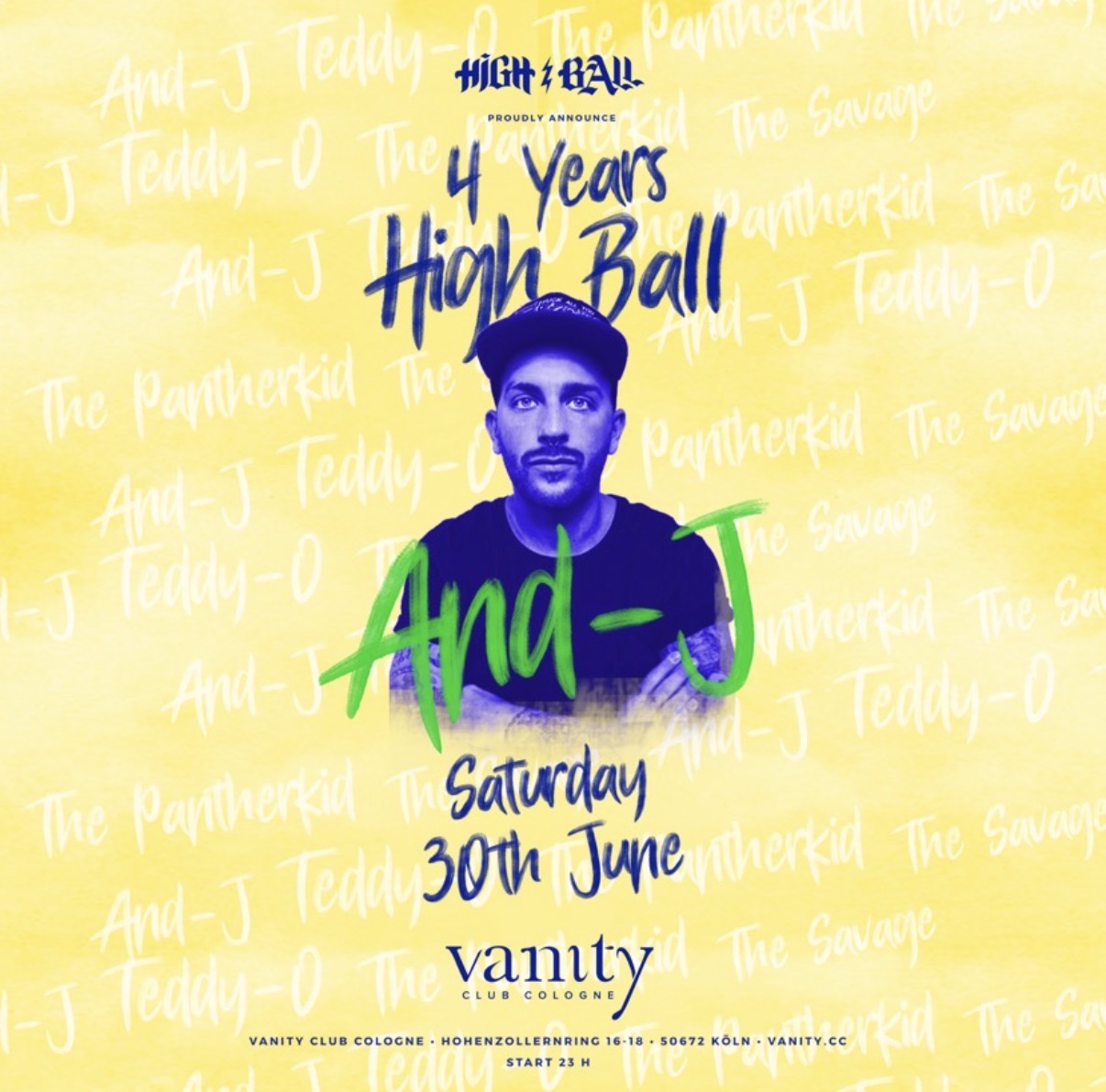 High Ball · 4 years event flyer