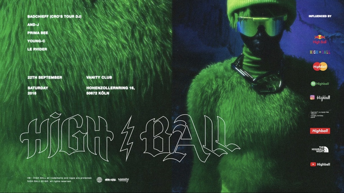 High Ball · green edition event flyer
