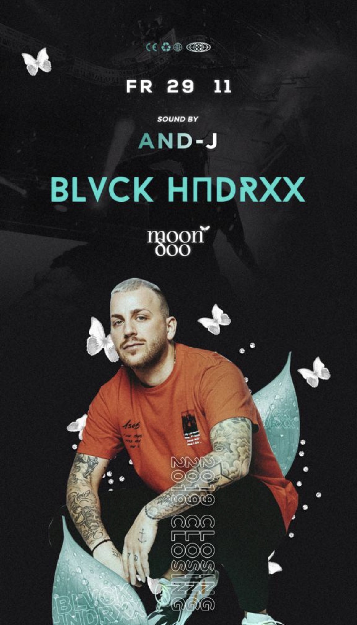 Blvck Hndrxx · Moondoo event flyer