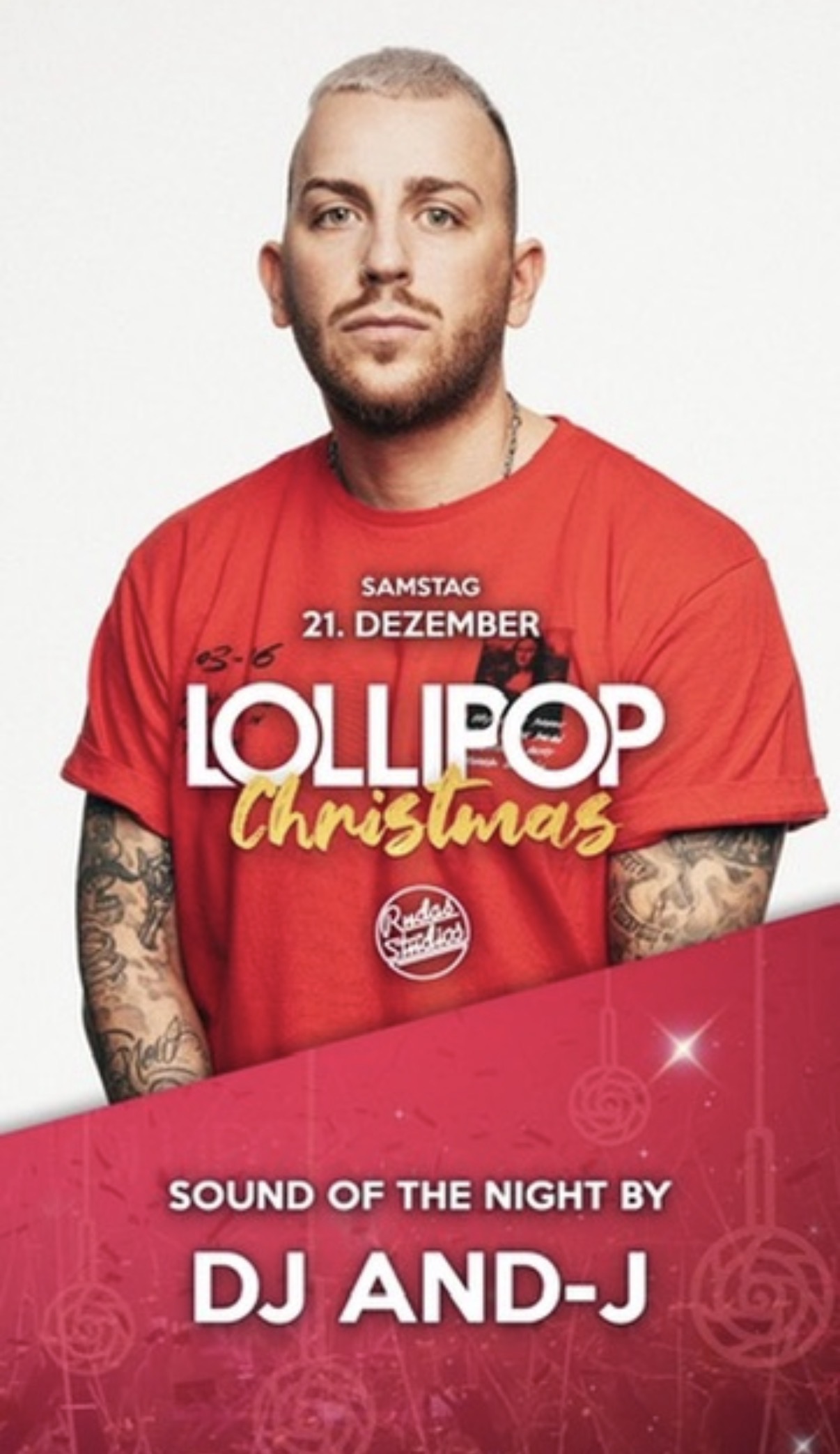 Lollipop Christmas event flyer