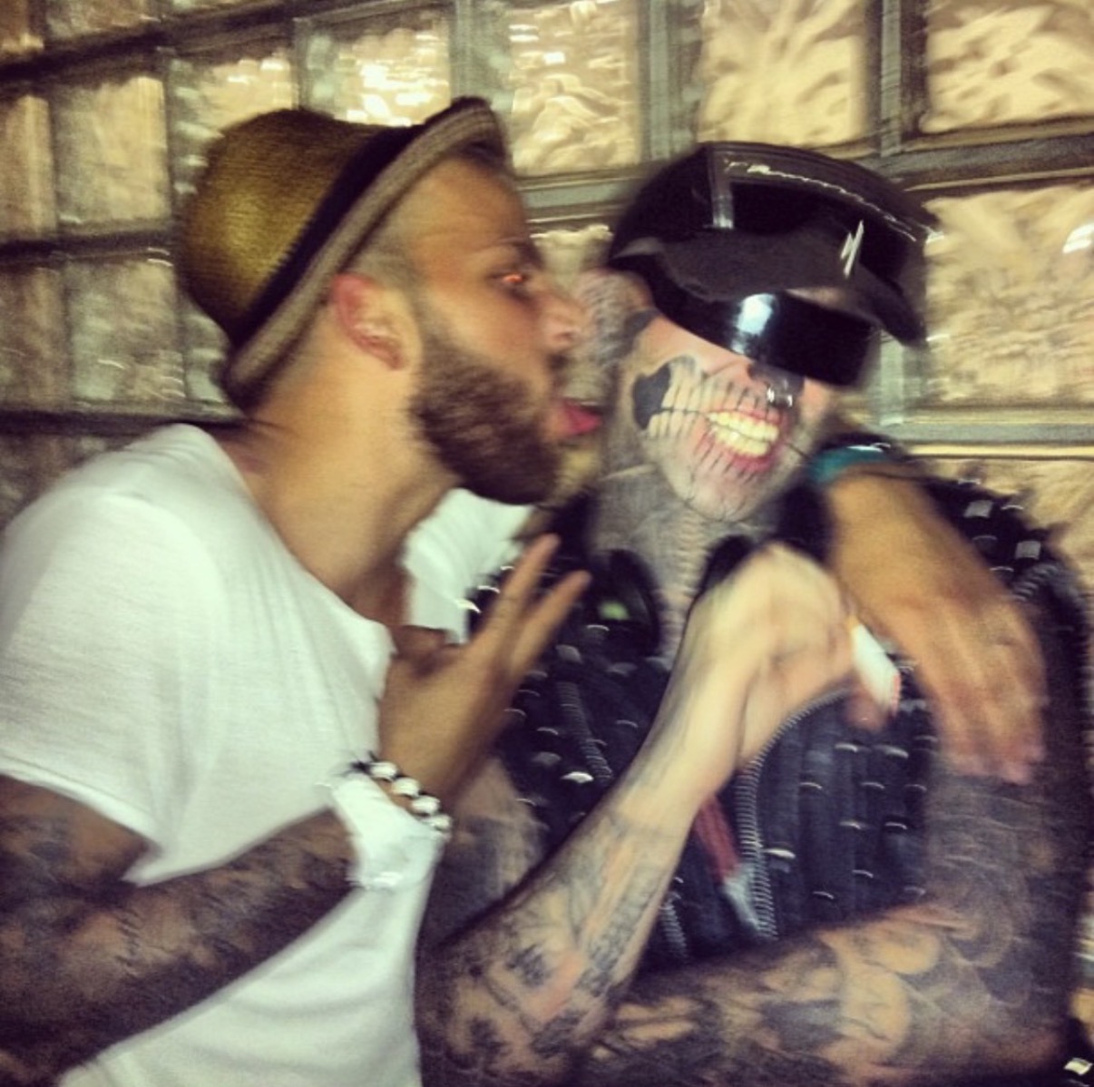 DJ AND-J backstage with an artist