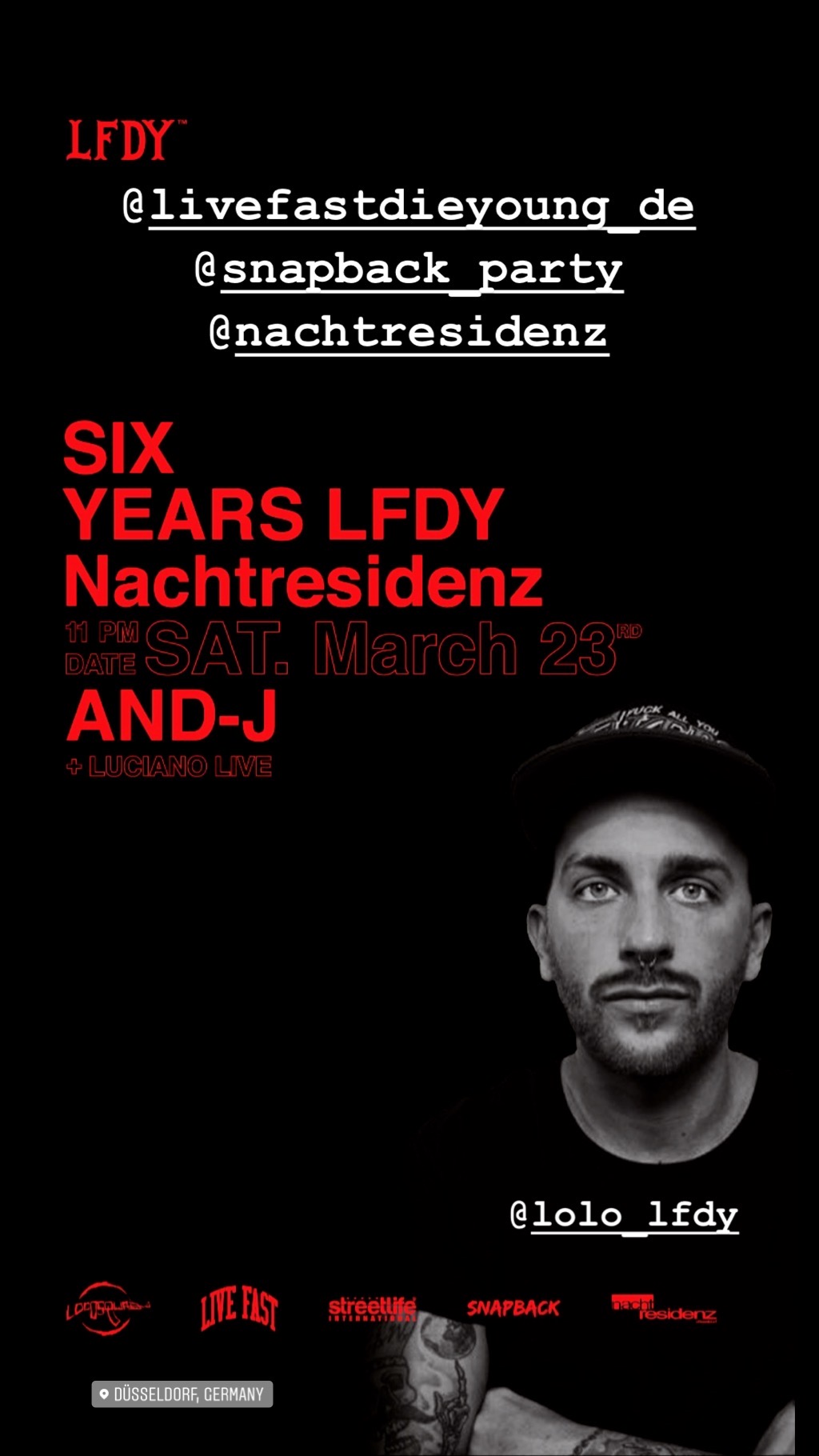 LFDY Nachtresidenz event with DJ AND-J