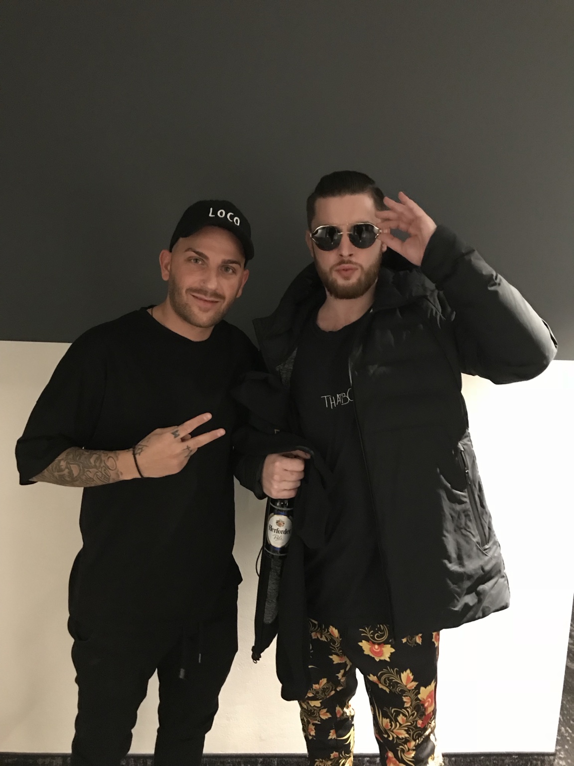 DJ AND-J with a fellow artist